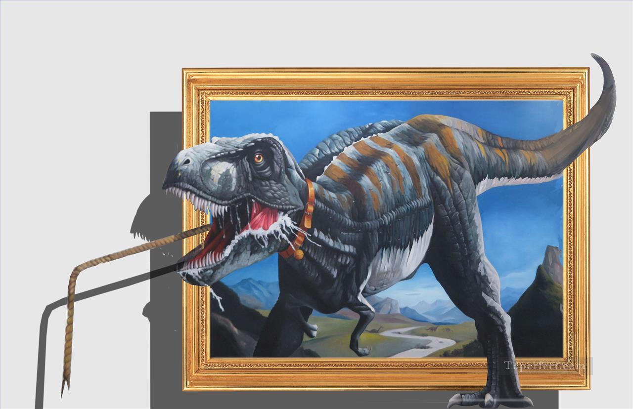 狩猟恐竜 3D油絵